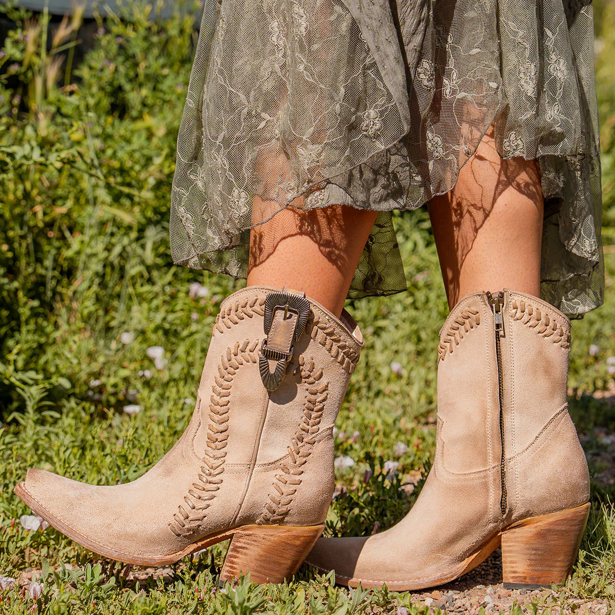 Freya - Beige Suede